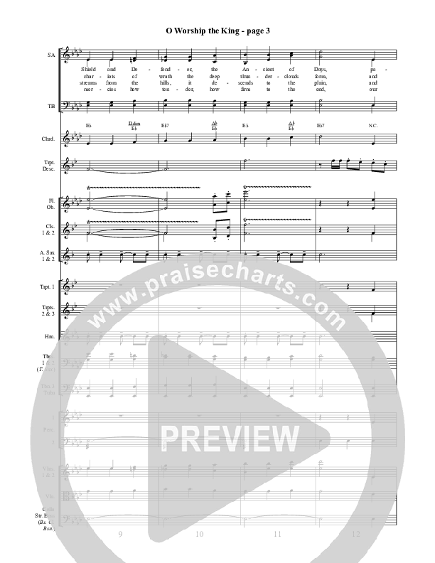 O Worship The King Conductor's Score ()