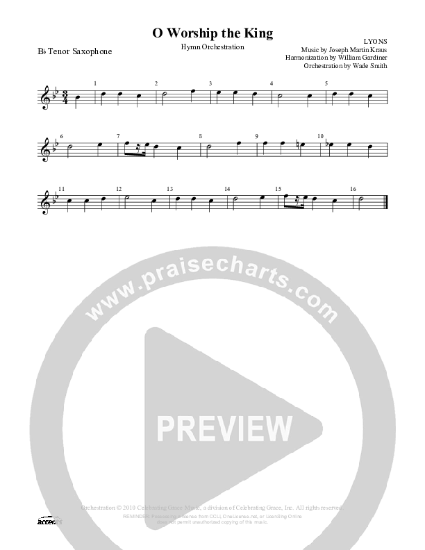 O Worship The King Tenor Sax 2 ()
