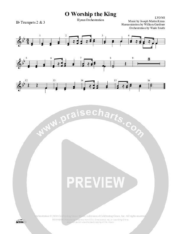 O Worship The King Trumpet 2/3 ()