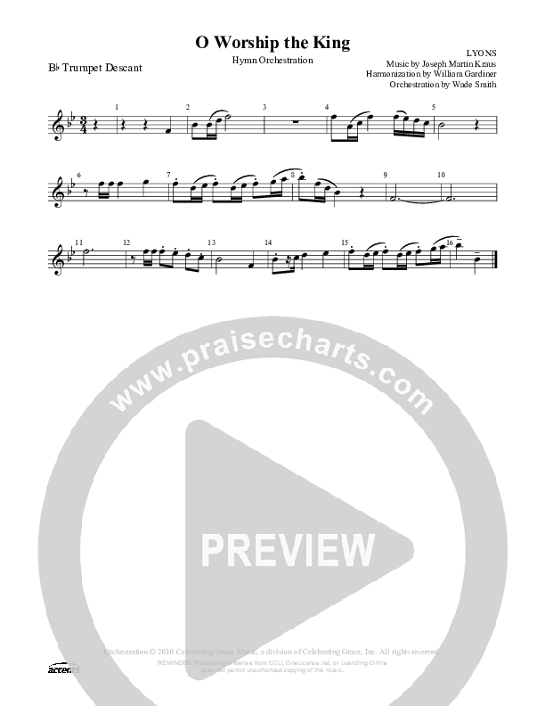 O Worship The King Trumpet ()