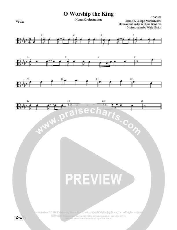 O Worship The King Viola ()