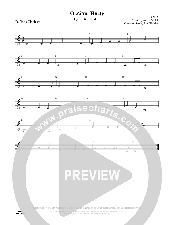O Zion Haste Bass Clarinet ()