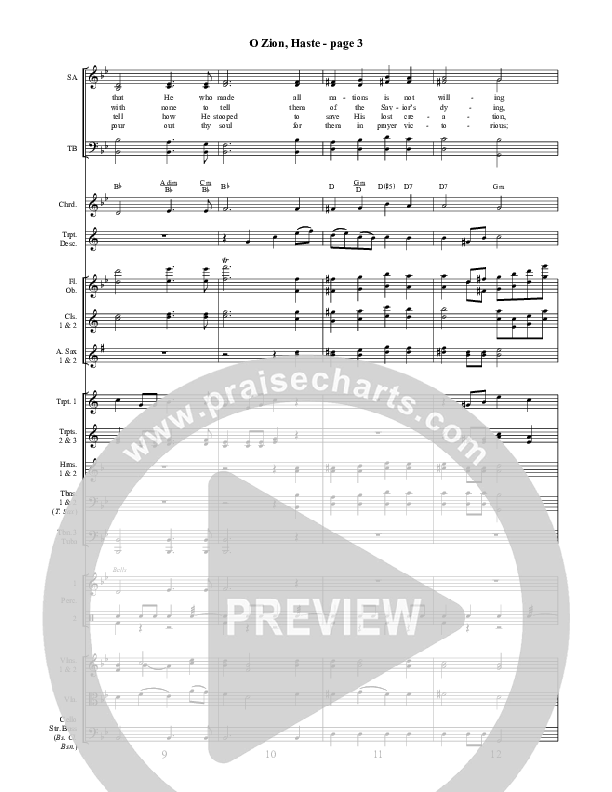 O Zion Haste Conductor's Score ()