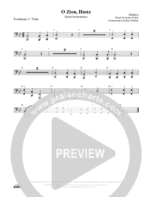 O Zion Haste Trombone 3/Tuba ()