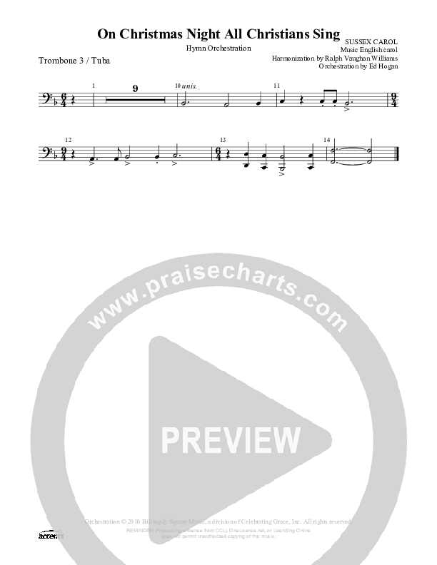 On Christmas Night All Christians Sing Percussion ()