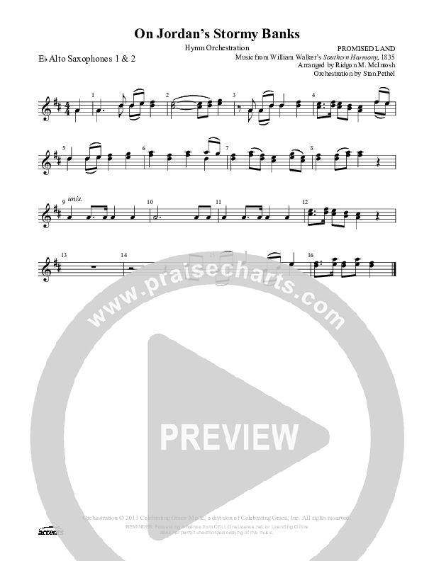 On Jordan's Stormy Banks Alto Sax 1/2 ()