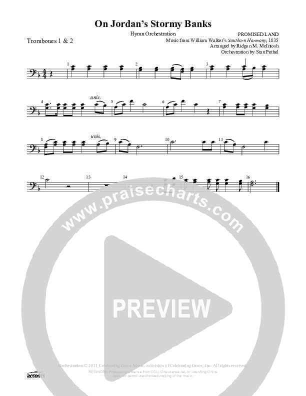 On Jordan's Stormy Banks Trombone 1/2 ()