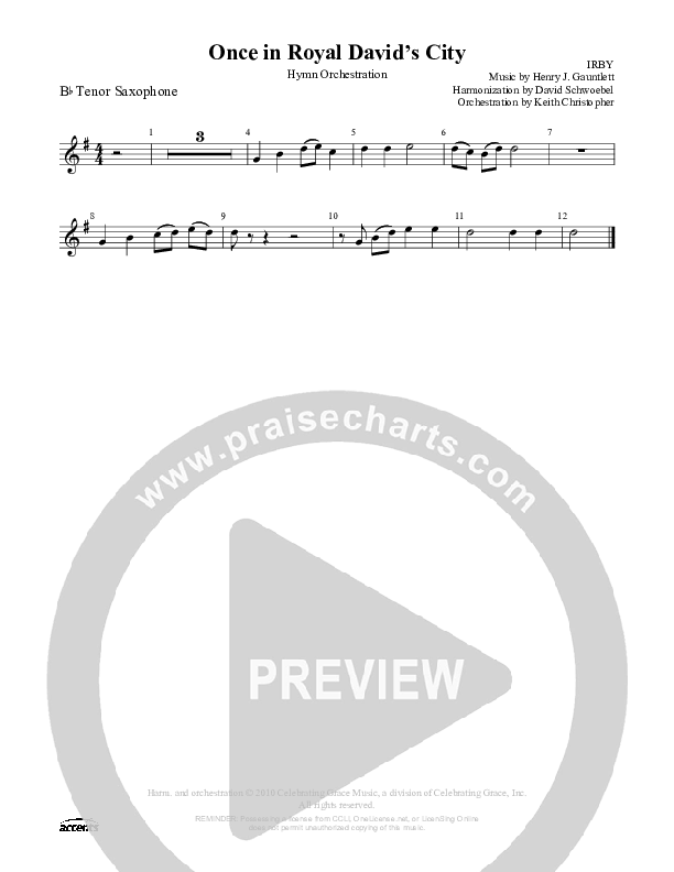 Once In Royal David's City Tenor Sax 2 ()