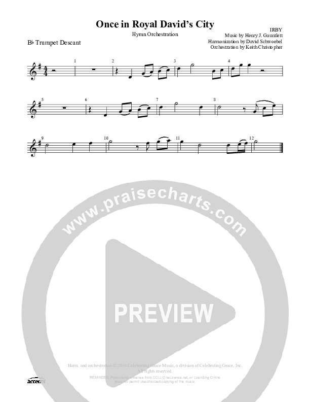 Once In Royal David's City Trumpet 2 ()