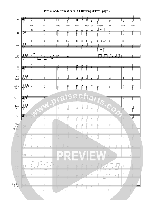 Praise God From Whom All Blessings Flow Orchestration ()