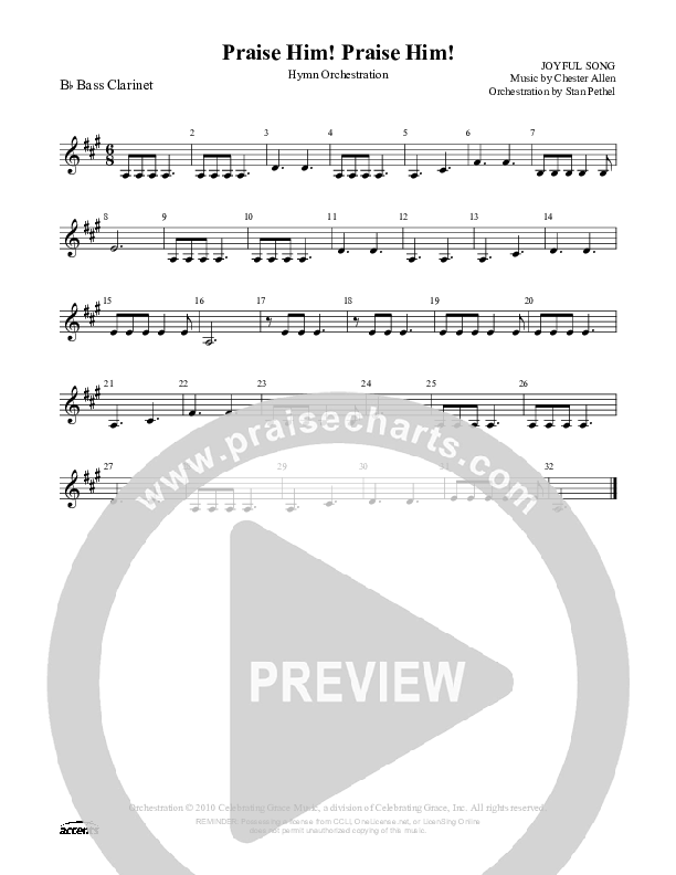 Praise Him Praise Him  Bass Clarinet ()