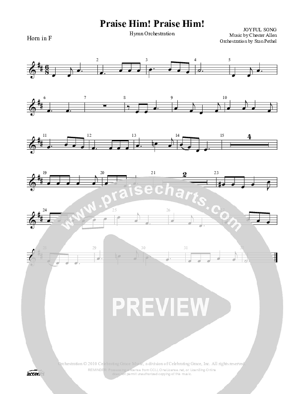 Praise Him Praise Him  French Horn ()