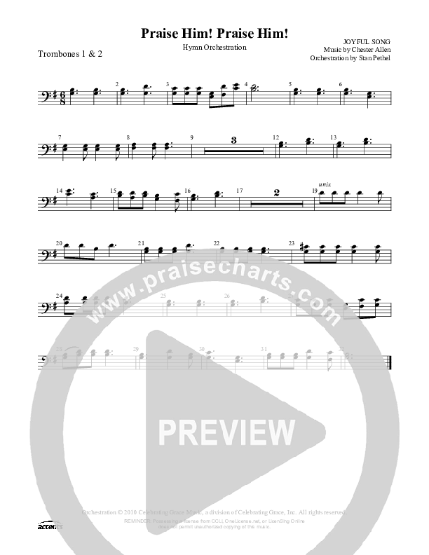 Praise Him Praise Him  Trombone 1/2 ()