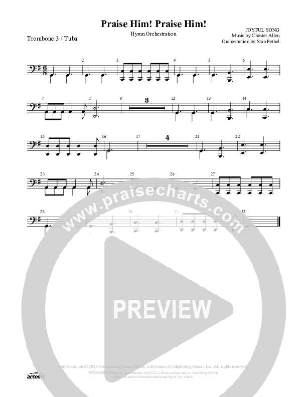 Praise Him Praise Him  Trombone 3/Tuba ()
