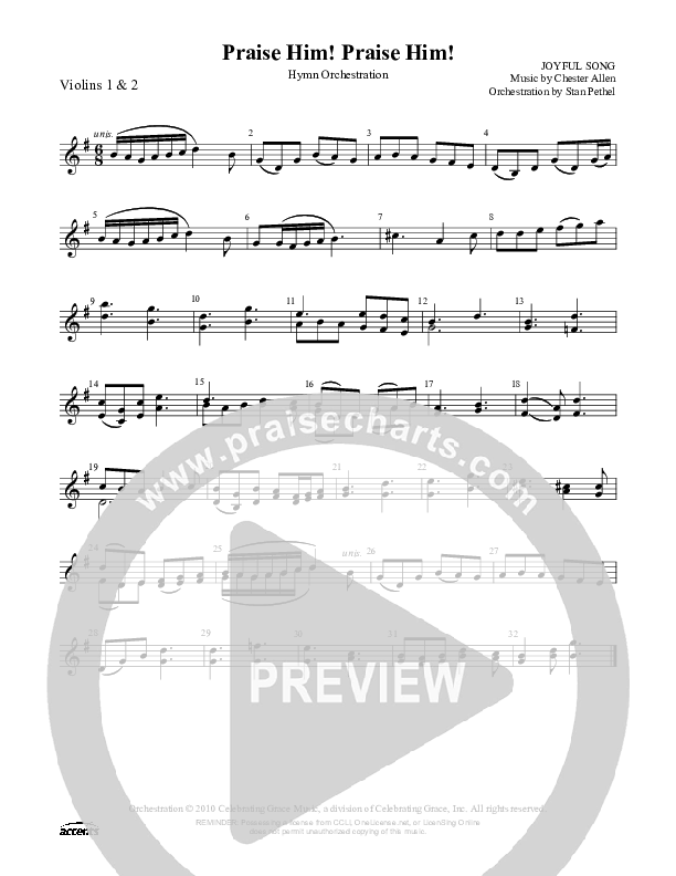 Praise Him Praise Him  Violin 1/2 ()