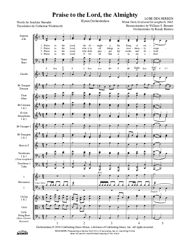 Praise To The Lord The Almighty Orchestration ()