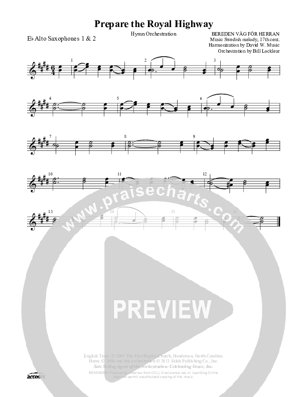 Prepare The Royal Highway Alto Sax 1/2 ()