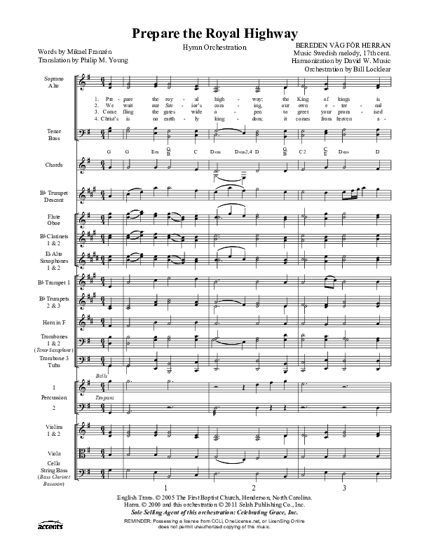 Prepare The Royal Highway Orchestration ()