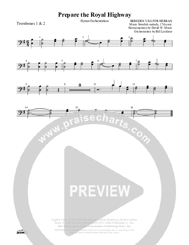 Prepare The Royal Highway Trombone 1/2 ()