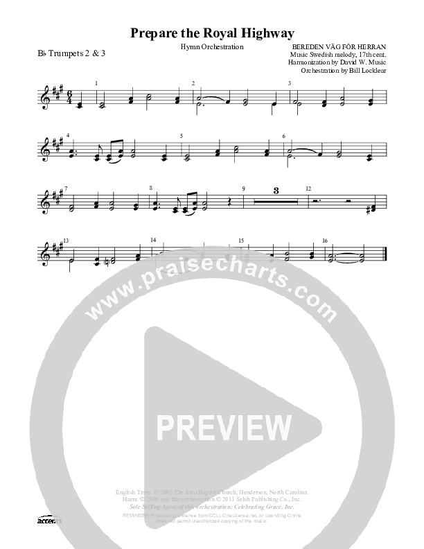 Prepare The Royal Highway Trumpet 2/3 ()