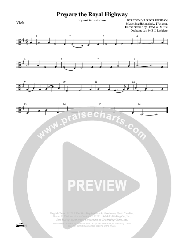 Prepare The Royal Highway Viola ()