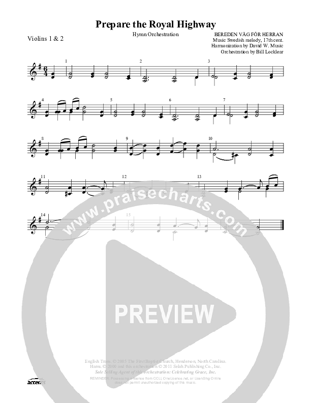 Prepare The Royal Highway Violin 1/2 ()