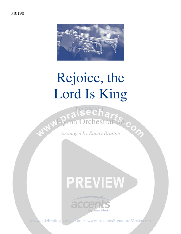 Rejoice The Lord Is King Cover Sheet ()