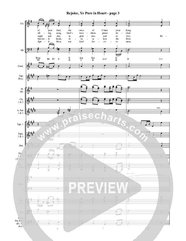 Rejoice Ye Pure In Heart Conductor's Score ()