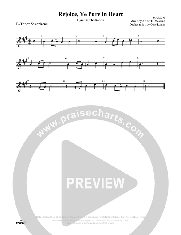 Rejoice Ye Pure In Heart Tenor Sax 2 ()