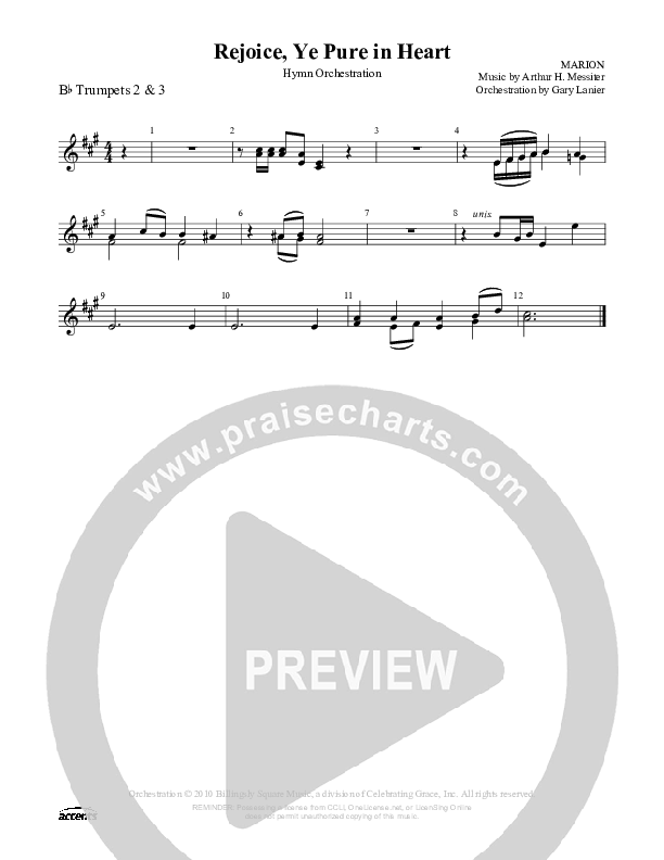 Rejoice Ye Pure In Heart Trumpet 2/3 ()
