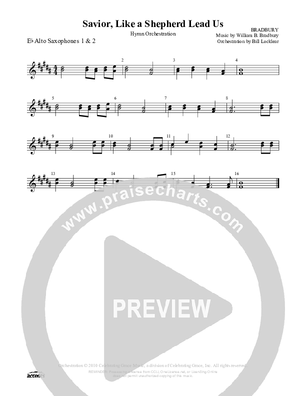 Savior Like A Shepherd Lead Us Alto Sax 1/2 ()
