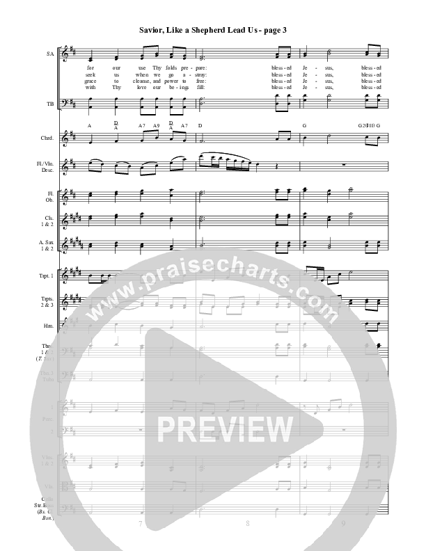 Savior Like A Shepherd Lead Us Conductor's Score ()