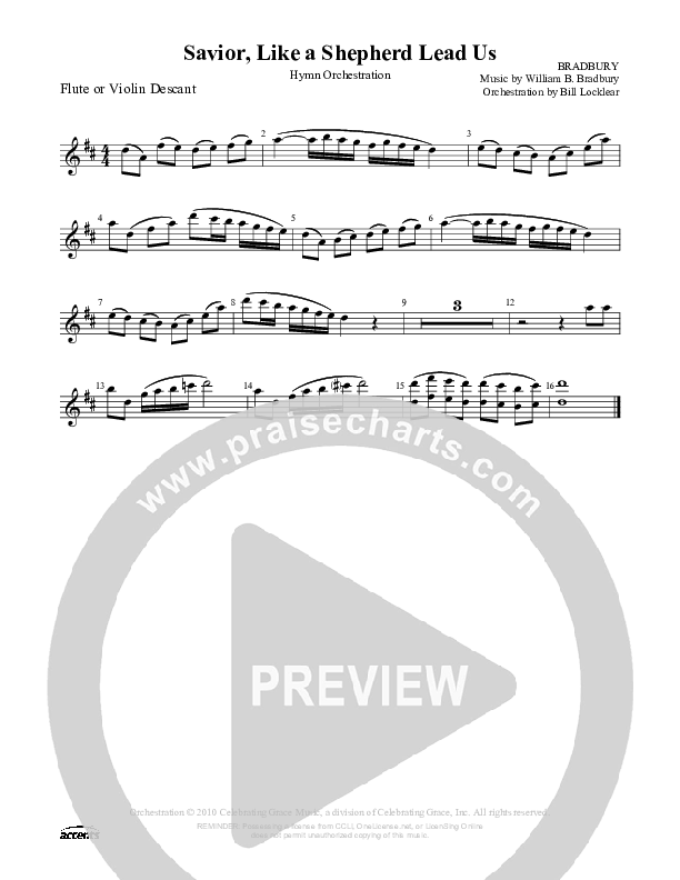 Savior Like A Shepherd Lead Us Flute ()