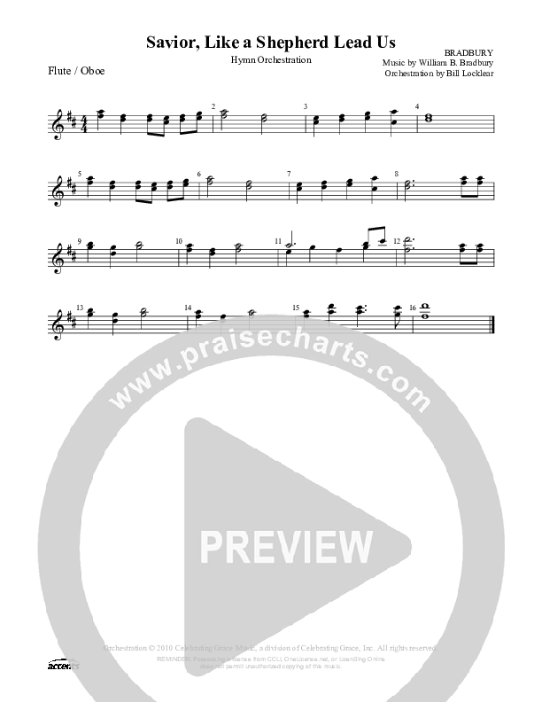 Savior Like A Shepherd Lead Us Flute/Oboe ()