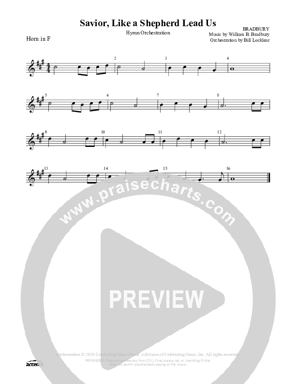Savior Like A Shepherd Lead Us French Horn ()