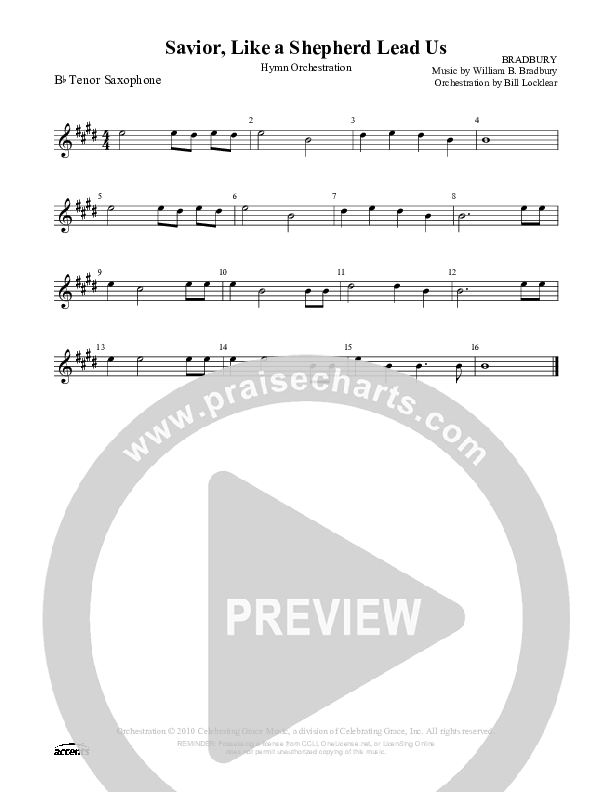 Savior Like A Shepherd Lead Us Tenor Sax 2 ()