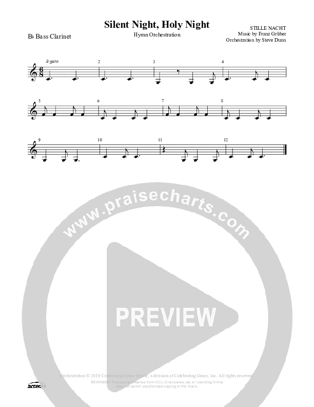 Silent Night Holy Night Bass Clarinet ()