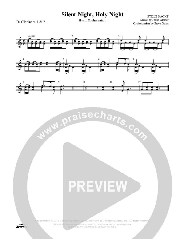 Silent Night Holy Night Clarinet 1/2 ()