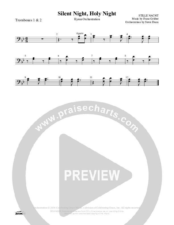 Silent Night Holy Night Trombone 1/2 ()