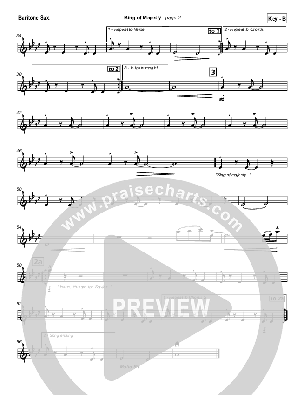 King Of Majesty Bari Sax (Hillsong Worship)