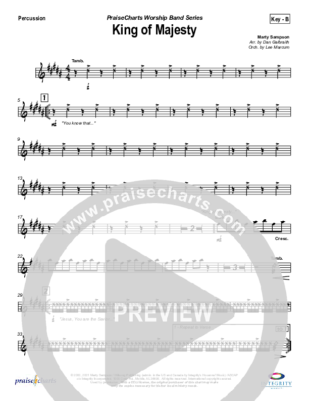 King Of Majesty Percussion (Hillsong Worship)