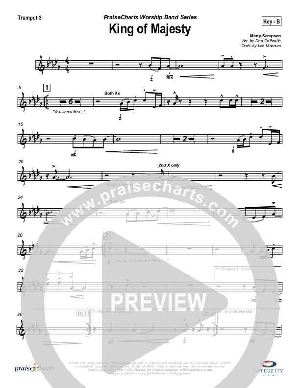 King Of Majesty Trumpet 3 (Hillsong Worship)