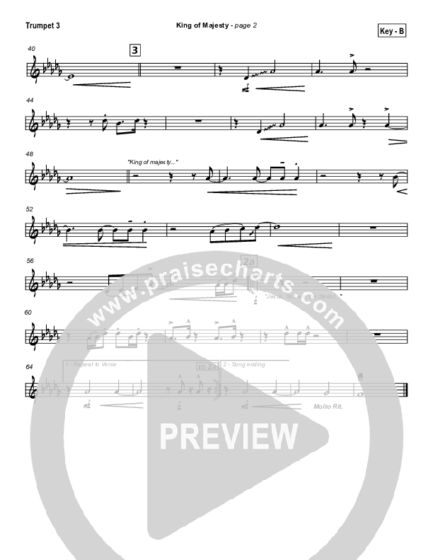 King Of Majesty Trumpet 3 (Hillsong Worship)