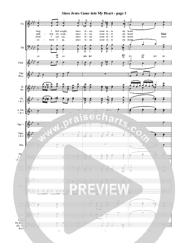 Since Jesus Came Into My Heart Conductor's Score ()