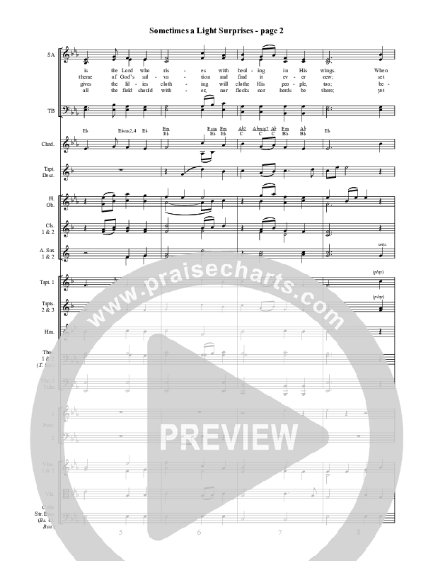 Sometimes A Light Surprises Conductor's Score ()