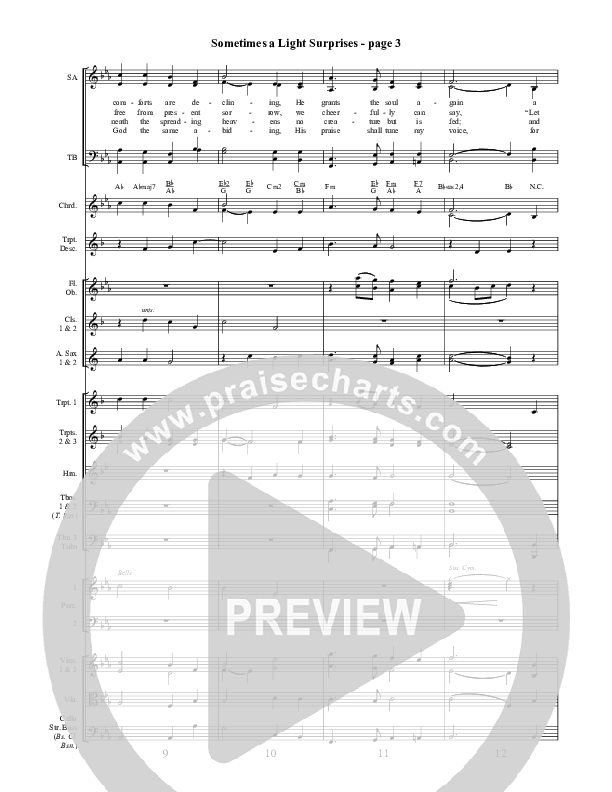 Sometimes A Light Surprises Conductor's Score ()