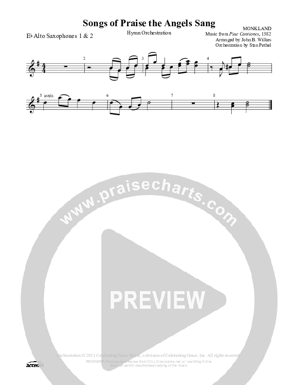Songs Of Praise The Angels Sang Alto Sax 1/2 ()