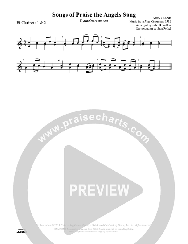 Songs Of Praise The Angels Sang Clarinet 1/2 ()