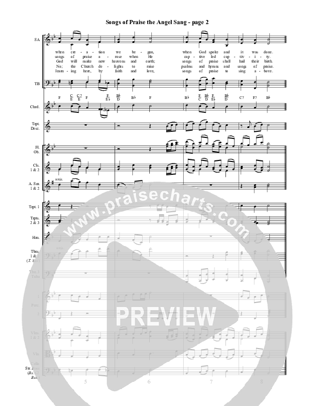 Songs Of Praise The Angels Sang Orchestration ()