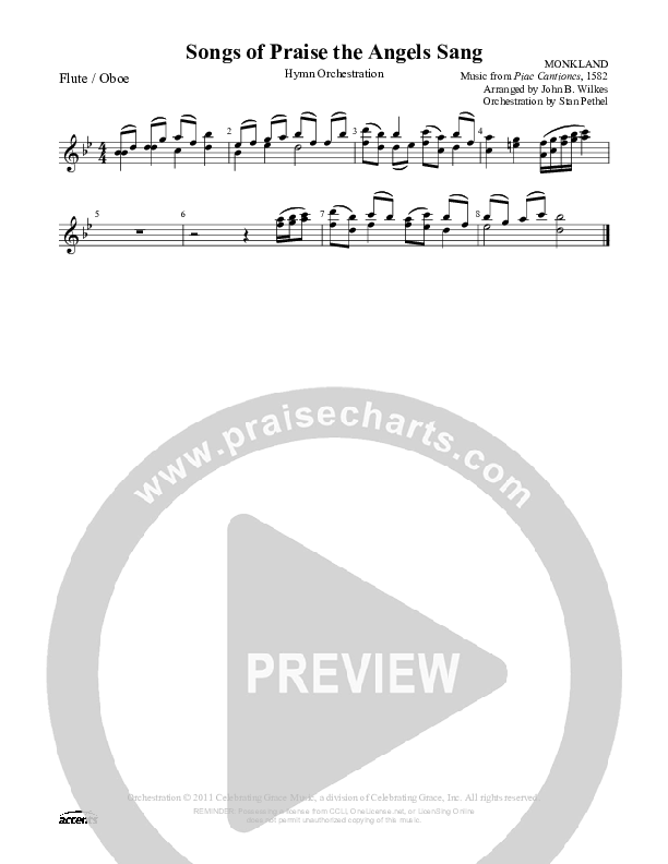 Songs Of Praise The Angels Sang Flute/Oboe ()